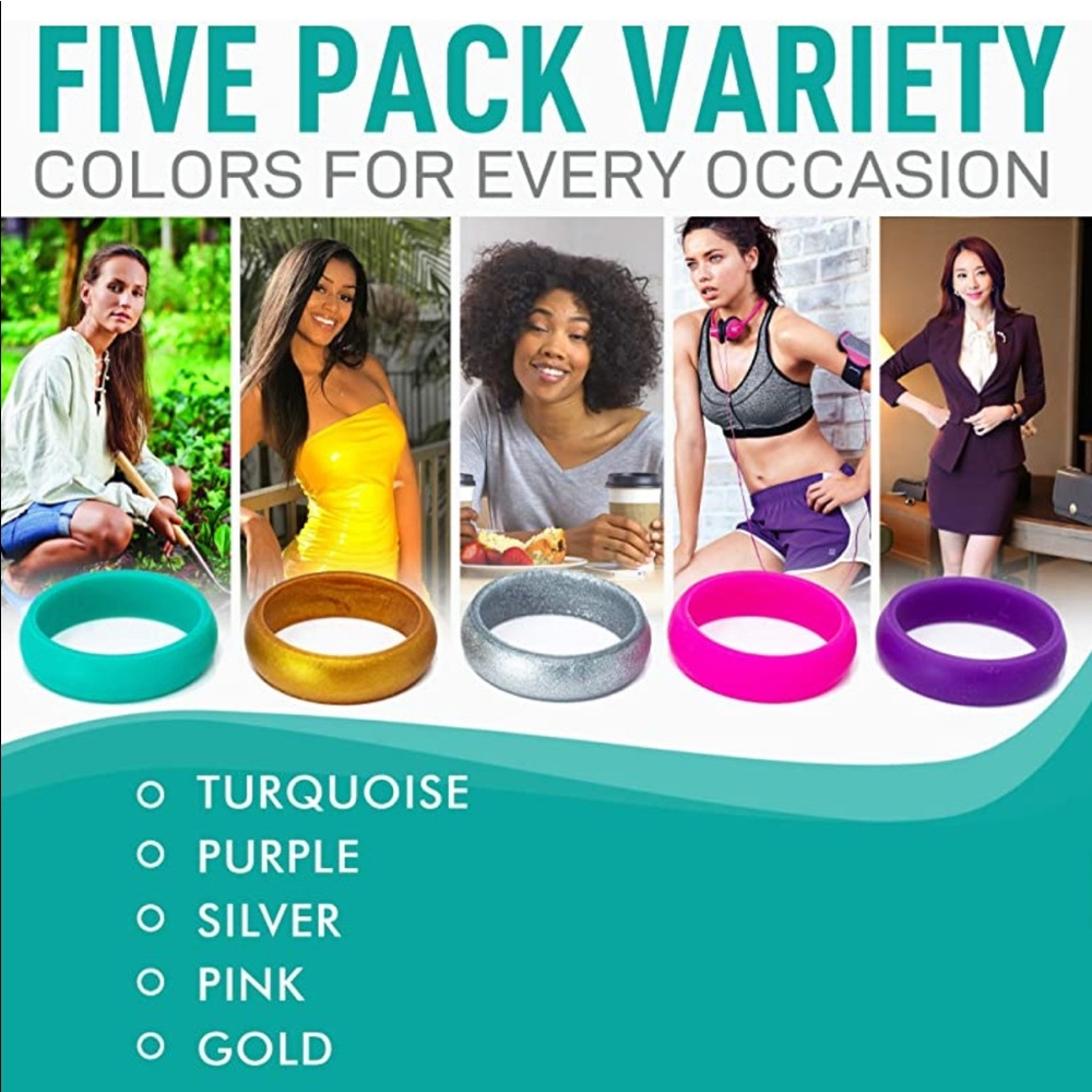 Silicone Rings (5 pcs) - Picture 10 of 15